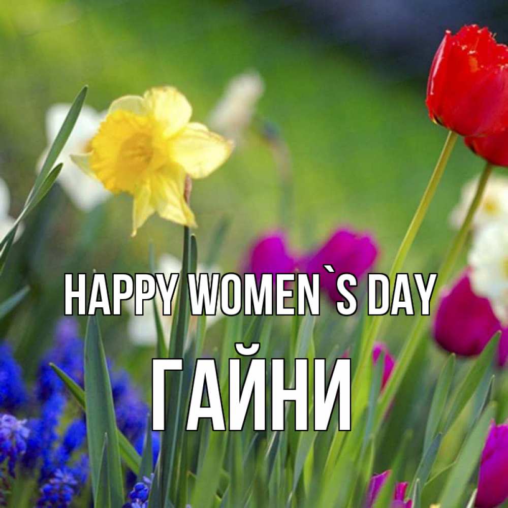 Greetings card с именем, ГАЙНИ happy women`s day международный женский день 3 Greetings with text for free download 